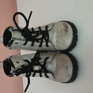 Cynthia Rowley Silver and Black Boots Size 6